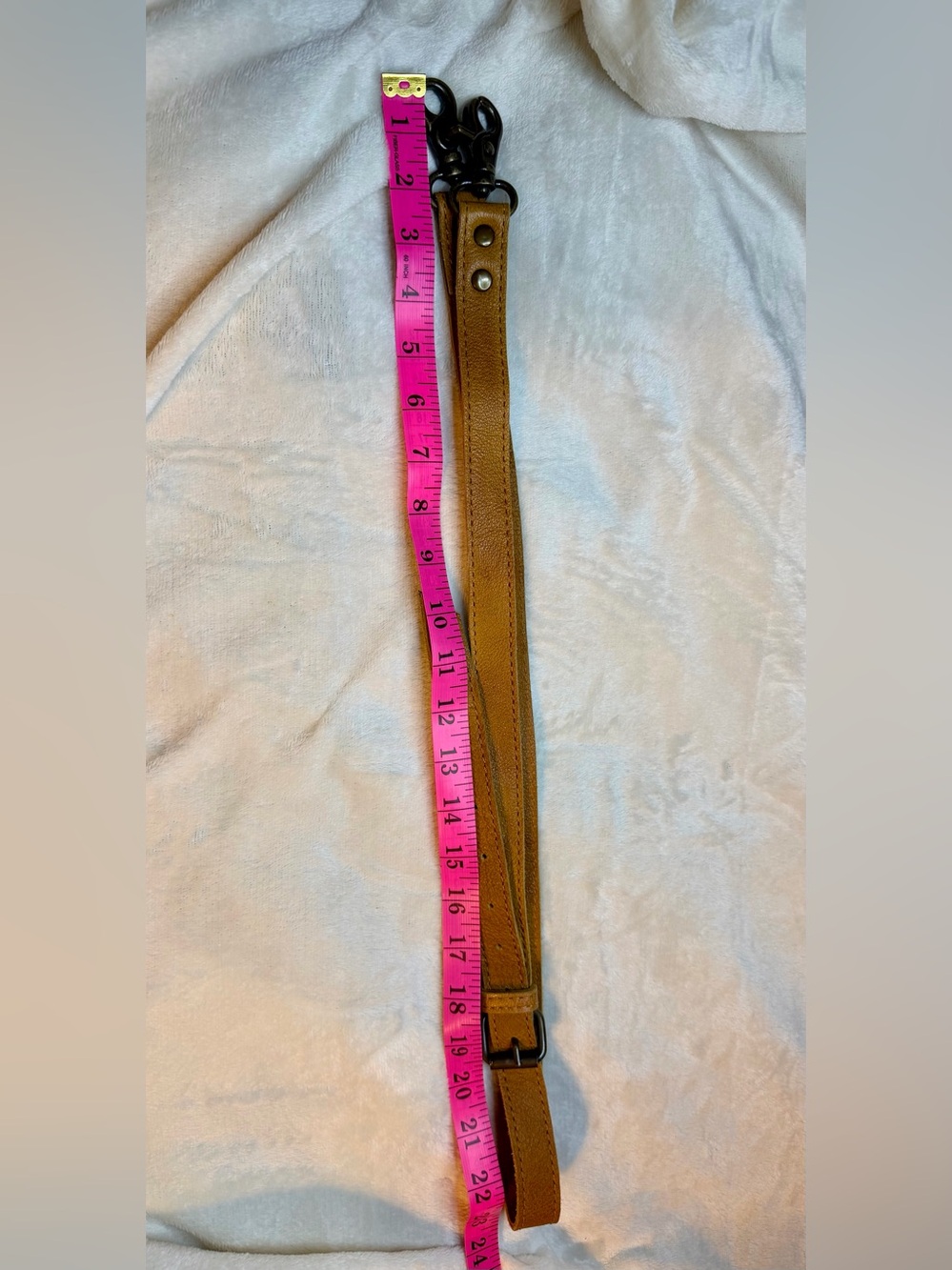 American Darling Mustard Brown Leather Adjustable Shoulder Strap - Picture 4 of 5